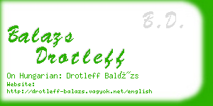 balazs drotleff business card